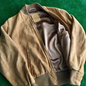 Extremely Rare Golden Bear Wear Suede Bomber